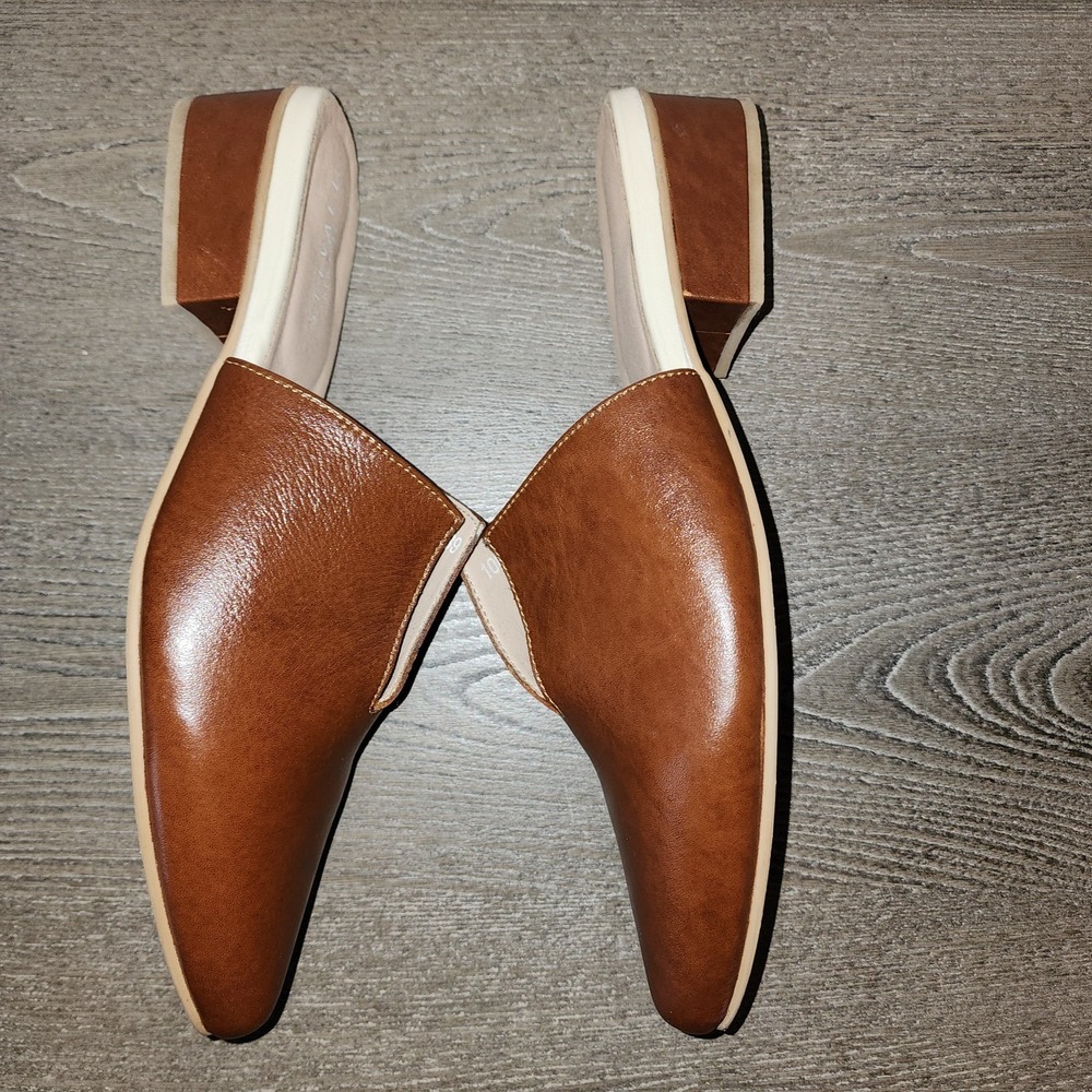 Stivali Pijao Cognac Leather Pointed Toe Mule EU 39 US 9 Quiet Luxury Minimalist - Picture 4 of 16